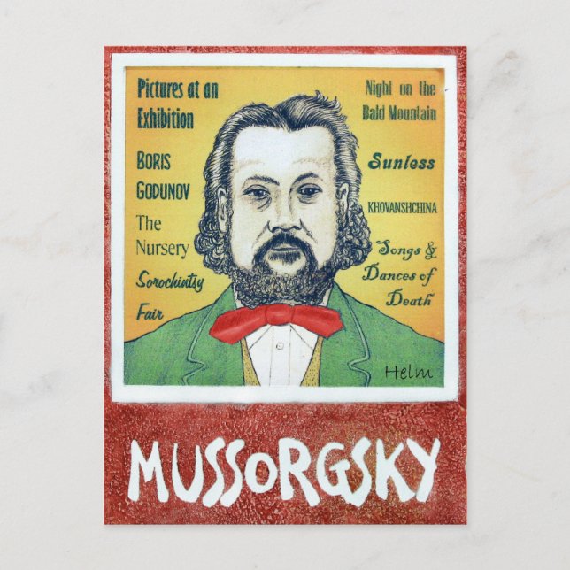 Mussorgsky Vykort (Framsida)