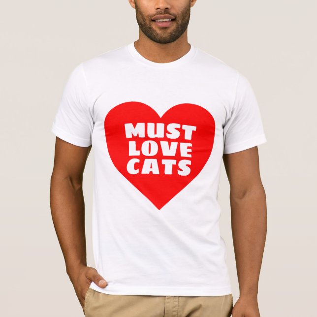 MUST KÄRLEK CATS CAT T SHIRTS TEES T-SHIRT (Framsida)
