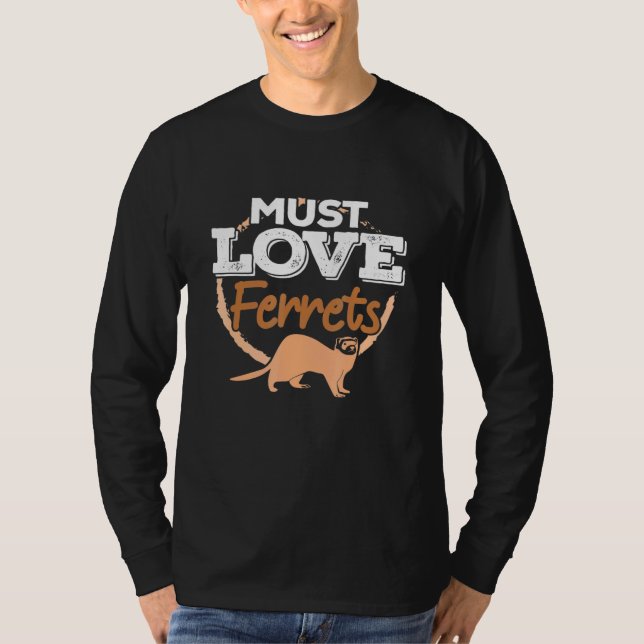 must Kärlek illrar - Pet Ferret Mamma Pappa Owner  T Shirt (Framsida)