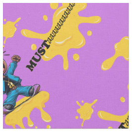 Mustaaaaard Lila Cotton Fabric vid varvet Tyg