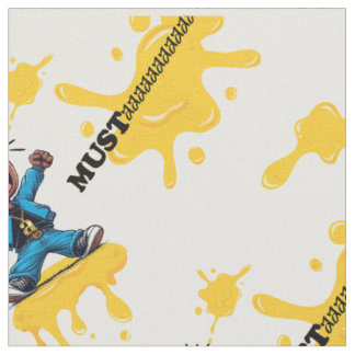 Mustaard Graphic Print - White Tyg