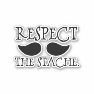 Mustaasch Respekt för Mustaschen Klistermärken