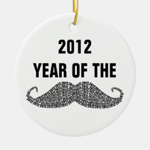 Mustache 2012 julgransprydnad keramik