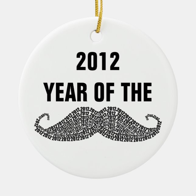 Mustache 2012 julgransprydnad keramik (Framsidan)