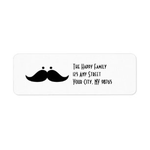 Mustache Adressetiketters Funny Mustache Humor Returadress Etikett