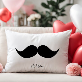 Mustache, Alla hjärtans dag, lite gåva. Lumbarkudde