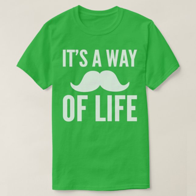 Mustache Älskare Gift T Shirt (Design framsida)