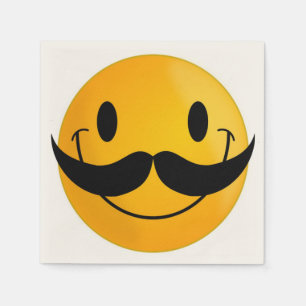 MUSTACHE ANSIKTE PAPPERSSERVETT