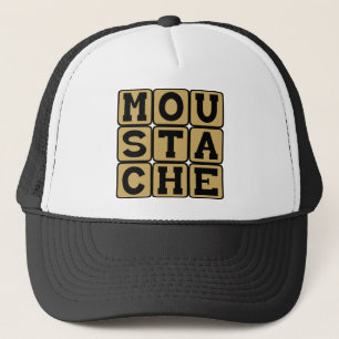 Mustache, ansiktshår truckerkeps