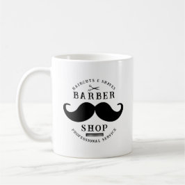 Mustache Barber Shop Modern Hairstylist Barbershop Kaffemugg