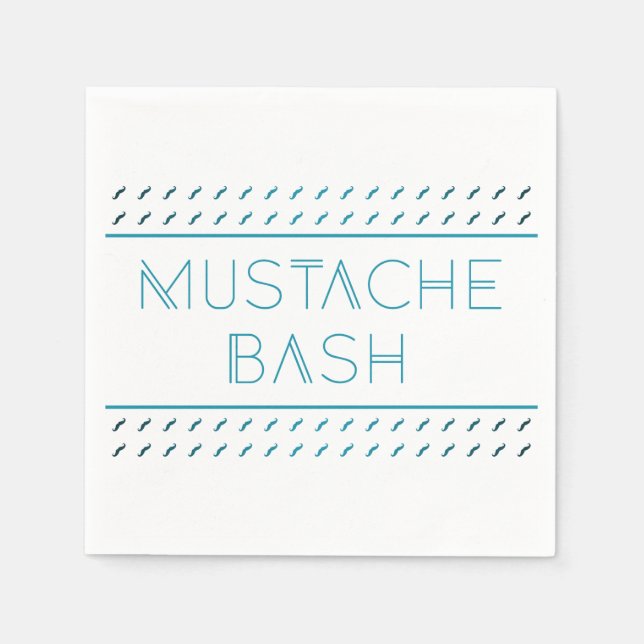 Mustache Bash Metro Pappersservett (Framsidan)