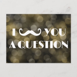 Mustache Bash Query Bokeh Ljus-inbjudningar Vykort