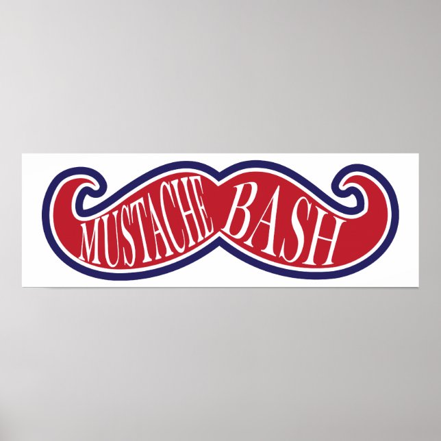 Mustache Bash - Red, White and Blue Poster (Framsidan)