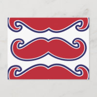 Mustache Bash - Red, White and Blue