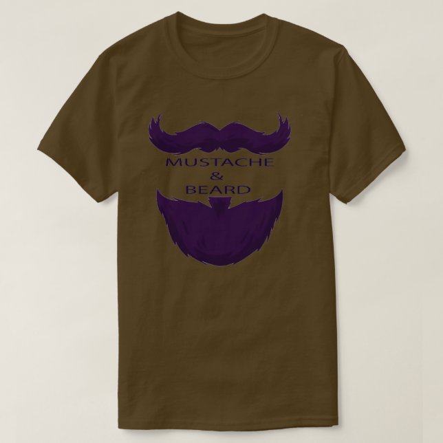 Mustache Beard T Shirt (Design framsida)