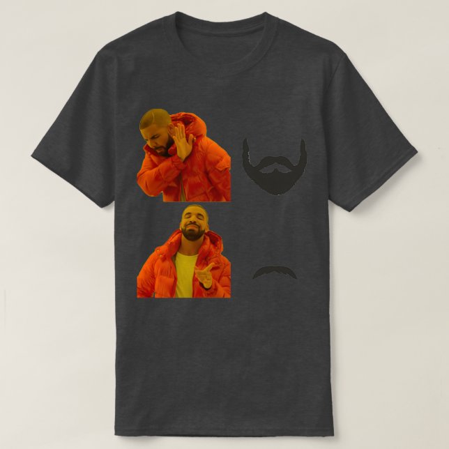 Mustache Beard T T Shirt (Design framsida)
