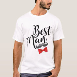 Mustache Best Man T Shirt