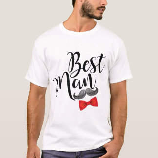 Mustache Best Man T Shirt