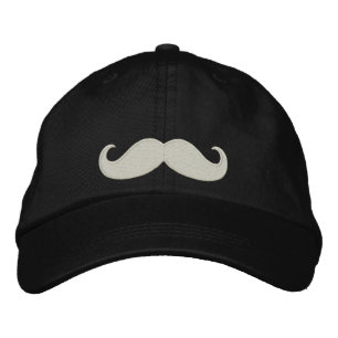 Mustache Broderad Keps