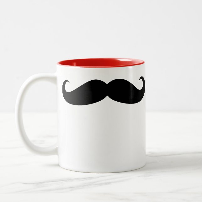 Mustache Bröllop Coffee Beverage Mugg (Vänster)
