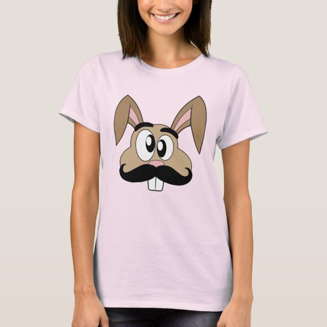 Mustache Bunny T-shirt (Framsida)