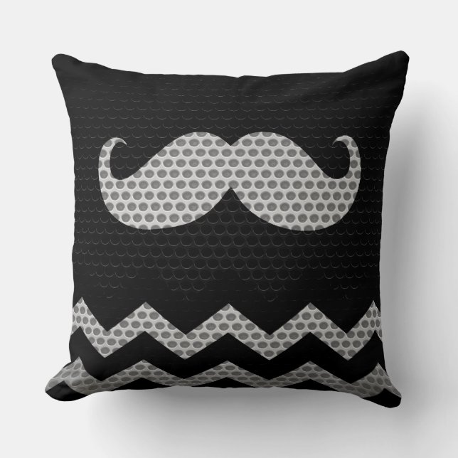 Mustache Chevron Hål Kudde (Framsida)