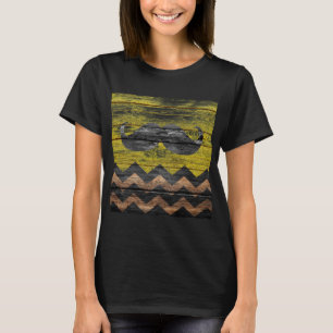 Mustache Chevron Modern Wood #5 Tee