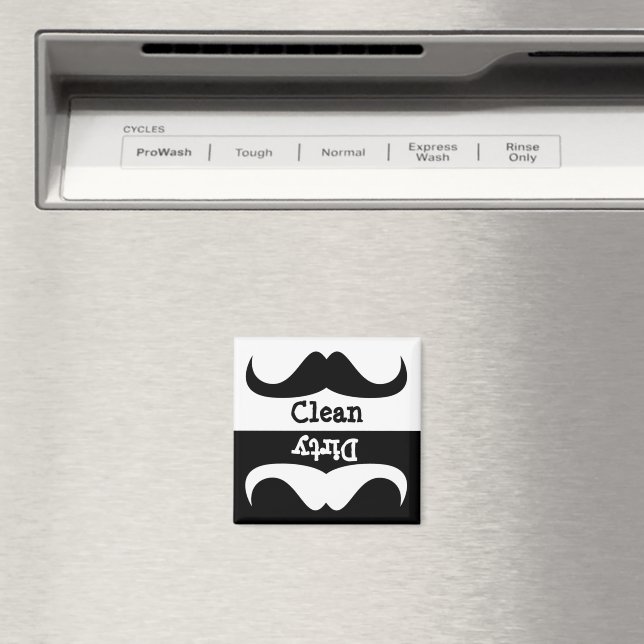 Mustache Clean, smutsig, tvättande diskmaskin av m Magnet (In Situ (Dishwasher))