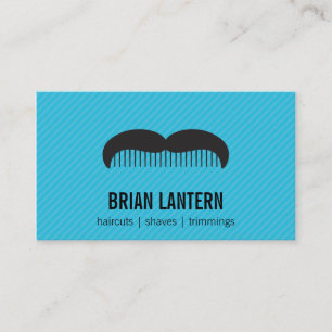 Mustache Comb   Shaves Hair Cuts Visitkort