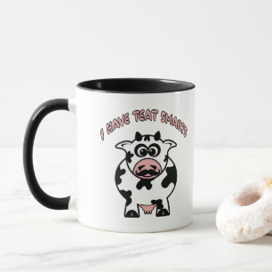Mustache Cow Teat Smarts Mugg