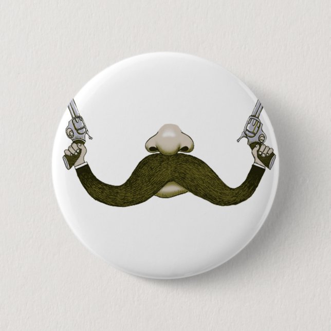 Mustache Cowboy Knapp (Framsida)