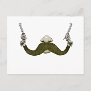 Mustache Cowboy Vykort