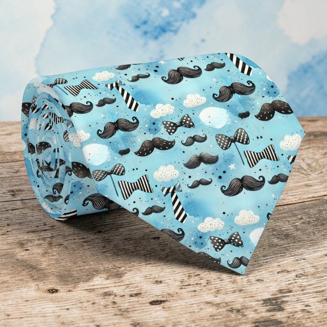 Mustache Dapper Pattern Necktie Tie Slips (Skapare uppladdad)