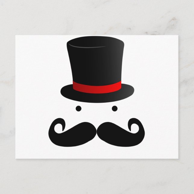 Mustache Design Vykort (Framsida)