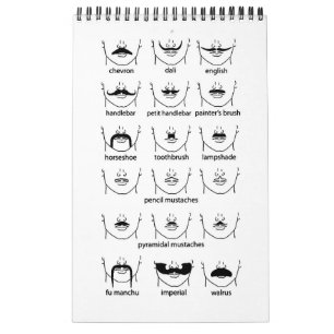 Mustache-diagram Kalender