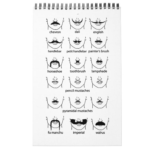 Mustache-diagram Kalender (Omslag)