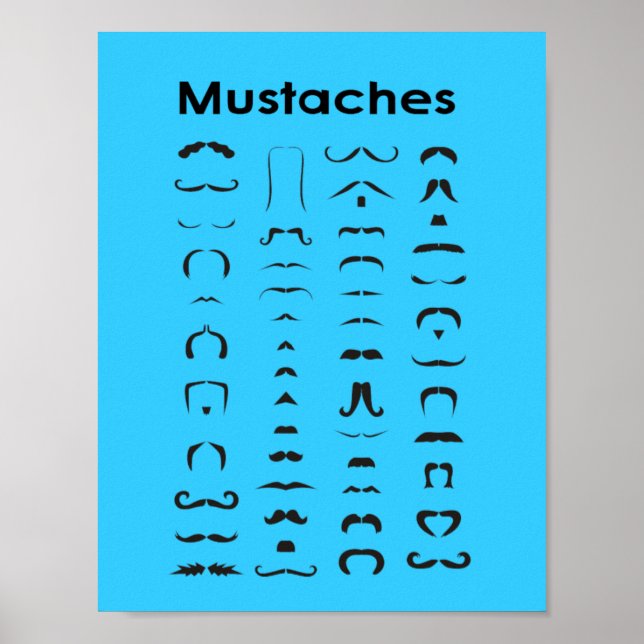 Mustache-diagram Poster en fin gåva (Framsidan)