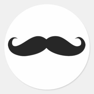 Mustache Disguise Funny Runt Klistermärke