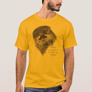 Mustache en fråga Otter spara det Animal Humor T-shirt
