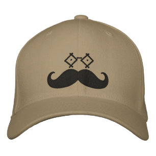 Mustache Eyeware Broderad Keps