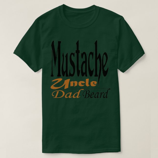 Mustache farbror Pappa Beard T Shirt (Design framsida)