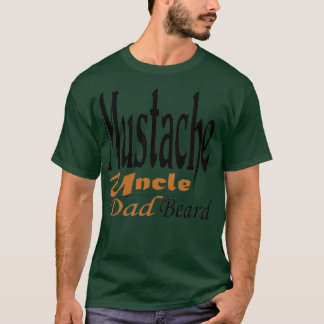 Mustache farbror Pappa Beard T Shirt