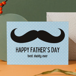 Mustache Fars dag Helg Vykort