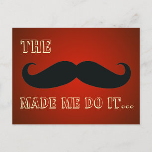 Mustache fick mig att göra det på ett bra vykort