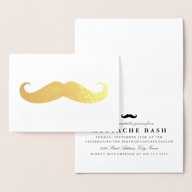 Mustache Folierat Kort (Display)