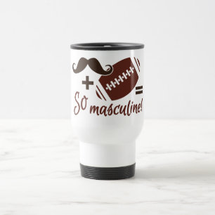 Mustache & Football mugg - välj stil & färg
