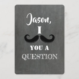 Mustache Funny Groomsman eller Best Man Frieri Inbjudningar