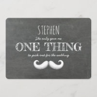 Mustache Funny Groomsman eller Best Man Frieri