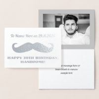 Mustache Grattis på födelsedagen Handsome Humous S