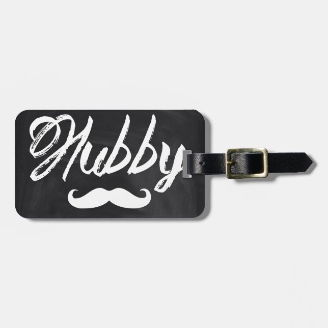Mustache Groom Honeymoon hubby Bagagebricka (Horisontell Framsida)